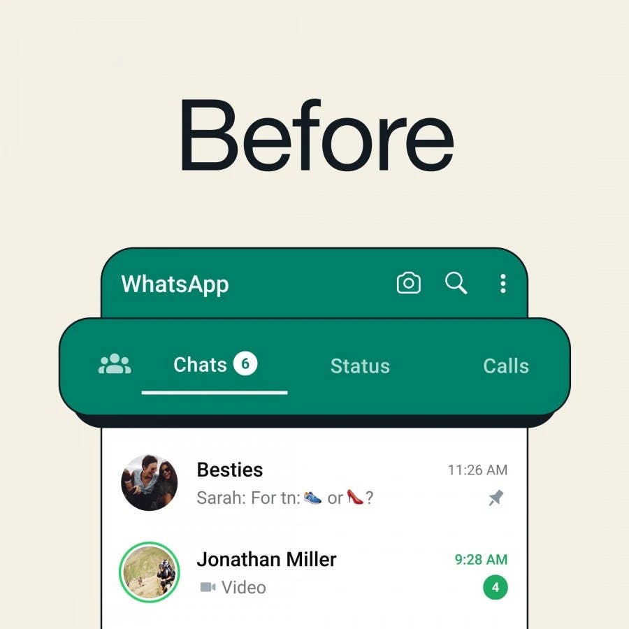 whtasapp before navigating button