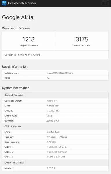 google pixel 8a benchmarked