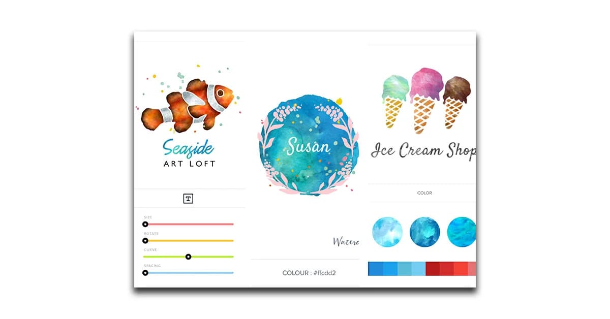 4. Watercolor Logo Maker