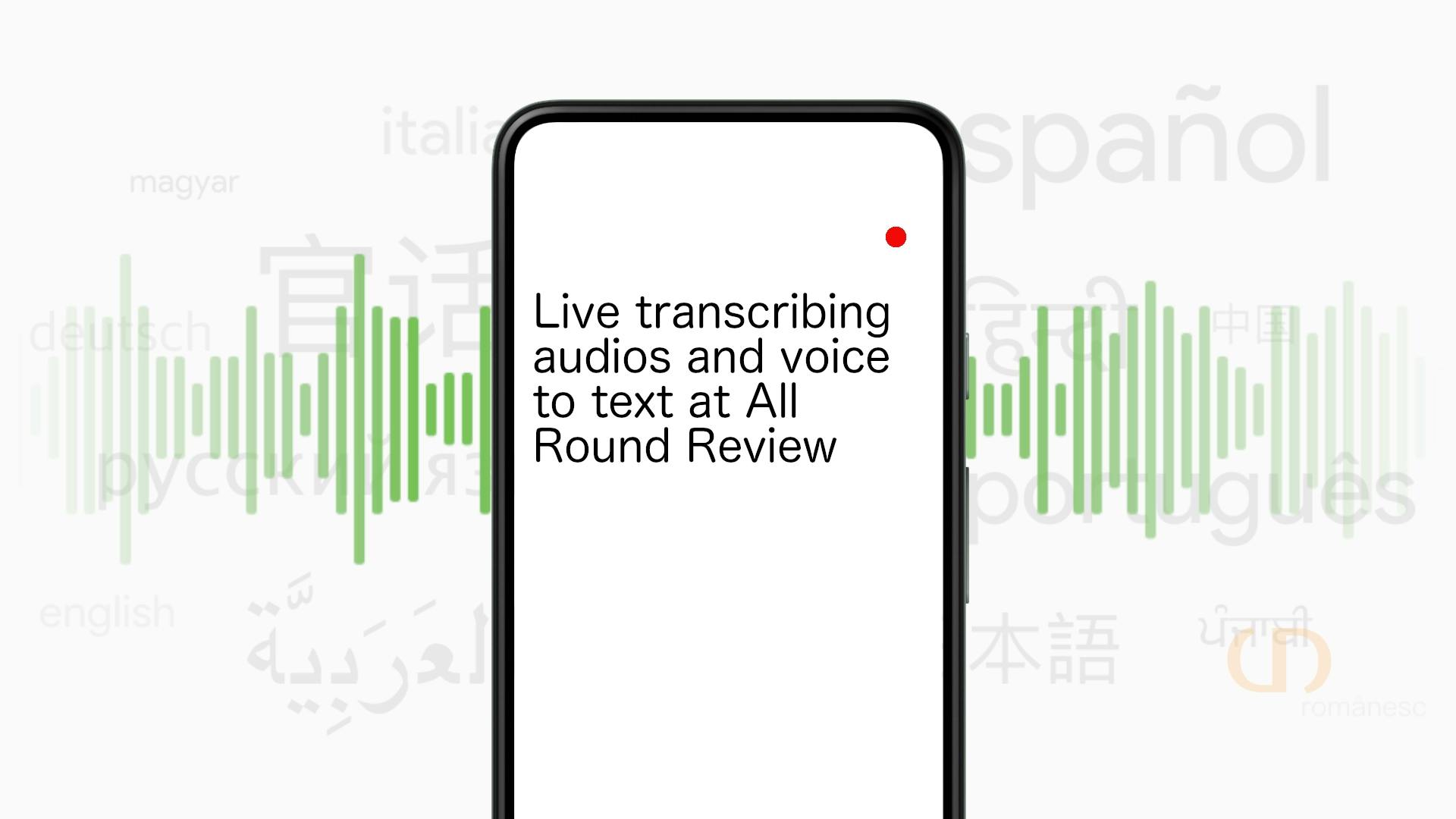 audo and voice to text hero